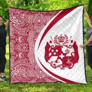 Tonga Coat Of Arms Polynesian Premium Quilt  Circle Style  08 J2  Quilt